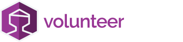 white volunteerTracker logo